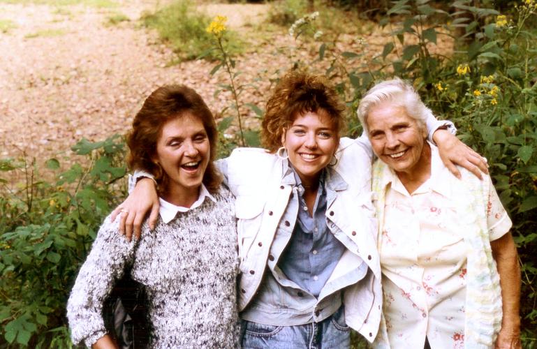 Mary Lu Grandma and Janet 1989